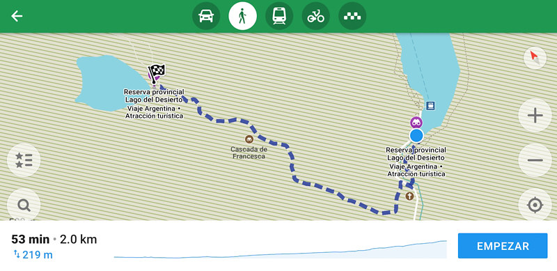 Guide to the Best Trekkings in El Chaltén 18 Huemul Glacier Map