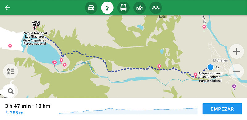 Guide to the Best Trekkings in El Chaltén 9 Torre Hill Trek Map